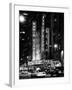 Radio City Music Hall and Yellow Cab by Night, Manhattan, Times Square, NYC, USA-Philippe Hugonnard-Framed Premium Photographic Print