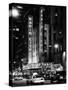 Radio City Music Hall and Yellow Cab by Night, Manhattan, Times Square, NYC, USA-Philippe Hugonnard-Stretched Canvas