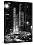 Radio City Music Hall and Yellow Cab by Night, Manhattan, Times Square, NYC, USA-Philippe Hugonnard-Stretched Canvas