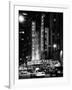 Radio City Music Hall and Yellow Cab by Night, Manhattan, Times Square, NYC, USA-Philippe Hugonnard-Framed Photographic Print