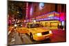 Radio City Music Hall by Night, New York City, New York, USA-null-Mounted Art Print