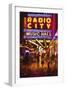 Radio City Music Hall by night-Philippe Hugonnard-Framed Premium Giclee Print
