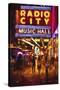 Radio City Music Hall by night-Philippe Hugonnard-Stretched Canvas