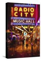 Radio City Music Hall by night-Philippe Hugonnard-Stretched Canvas