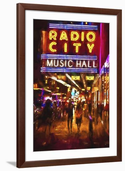 Radio City Music Hall by night-Philippe Hugonnard-Framed Giclee Print