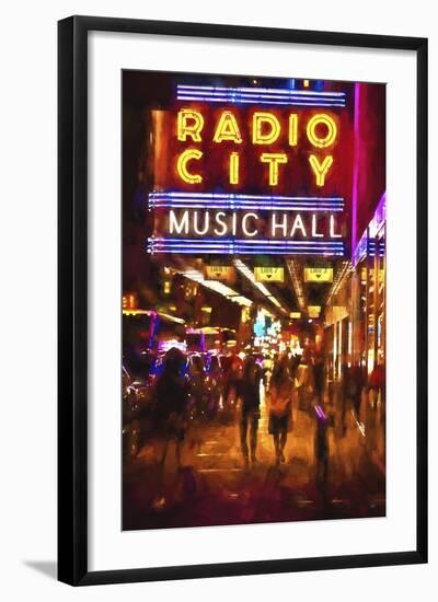 Radio City Music Hall by night-Philippe Hugonnard-Framed Giclee Print