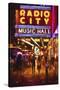 Radio City Music Hall by night-Philippe Hugonnard-Stretched Canvas