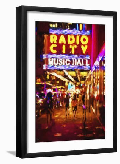 Radio City Music Hall II - In the Style of Oil Painting-Philippe Hugonnard-Framed Premium Giclee Print