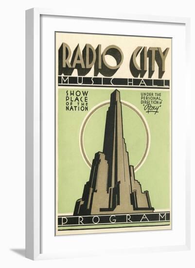 Radio City Music Hall Program, New York City-null-Framed Art Print