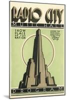 Radio City Music Hall Program, New York City-null-Mounted Art Print