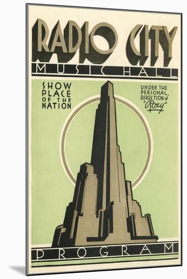 Radio City Music Hall Program, New York City-null-Mounted Art Print