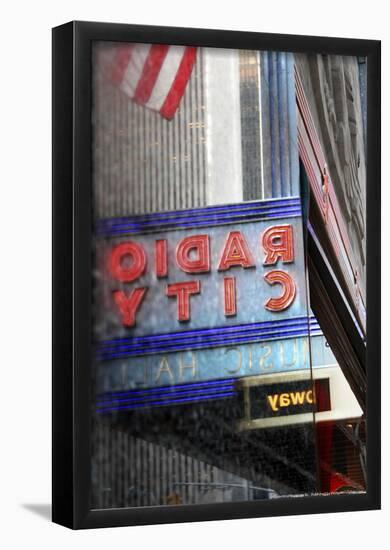 Radio City Music Hall Reflection-null-Framed Poster
