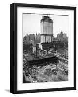 Radio City Music Hall under Construction-null-Framed Photographic Print