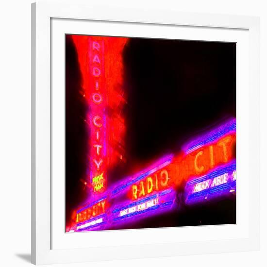 Radio City Night, New York-Tosh-Framed Art Print