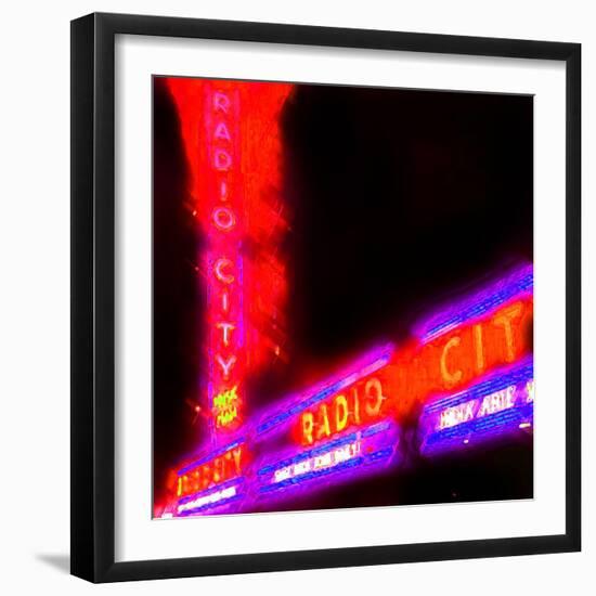 Radio City Night, New York-Tosh-Framed Art Print