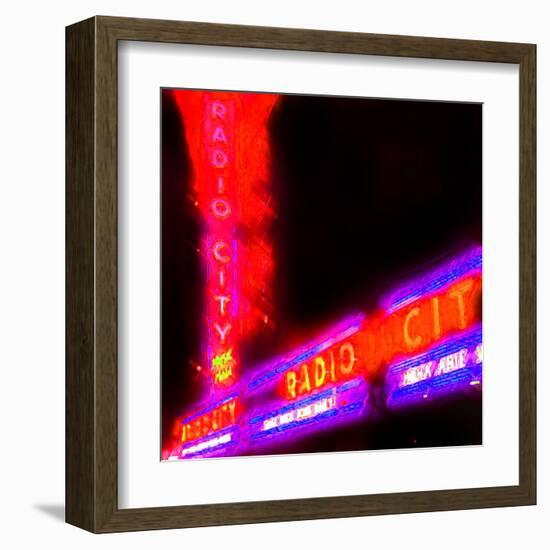 Radio City Night, New York-Tosh-Framed Art Print