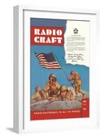 Radio Craft: American Soldiers Stake the Flag-null-Framed Art Print