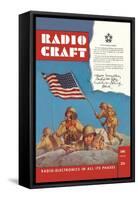 Radio Craft: American Soldiers Stake the Flag-null-Framed Stretched Canvas