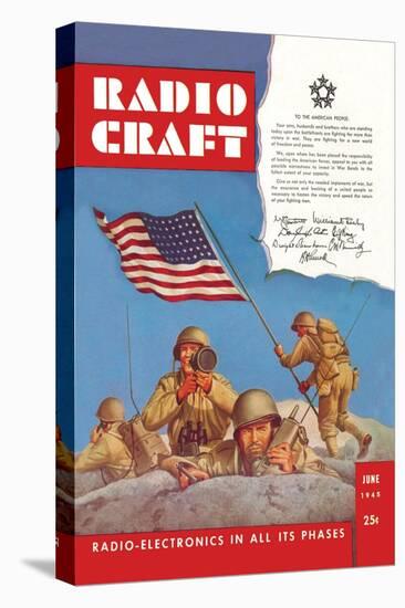 Radio Craft: American Soldiers Stake the Flag-null-Stretched Canvas