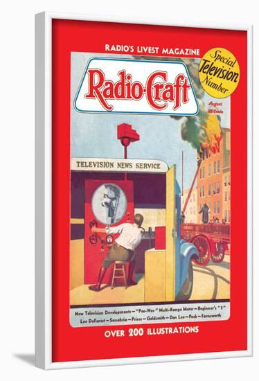 Radio Craft: Television News Service-null-Framed Art Print