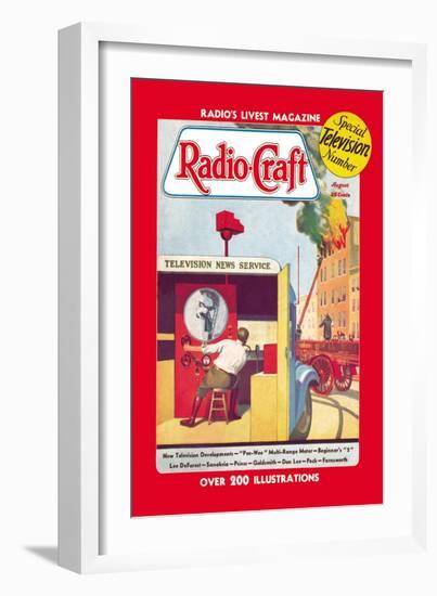 Radio Craft: Television News Service-null-Framed Art Print