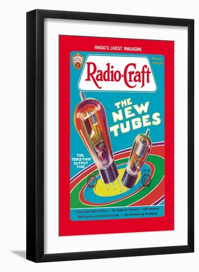 Radio Craft: The Triple-Twin Output Tube-null-Framed Art Print