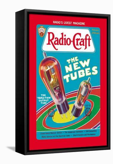 Radio Craft: The Triple-Twin Output Tube-null-Framed Stretched Canvas