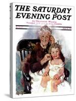 "Radio Days," Saturday Evening Post Cover, February 22, 1930-Ellen Pyle-Stretched Canvas