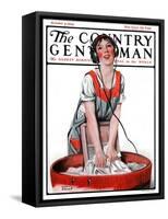 "Radio Daze," Country Gentleman Cover, October 4, 1924-Sam Brown-Framed Stretched Canvas