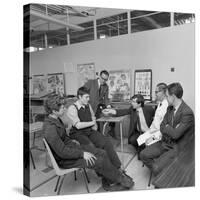 Radio Interview of Schoolboys on a Factory Visit, Stanley Tools, Sheffield, South Yorkshire, 1968-Michael Walters-Stretched Canvas