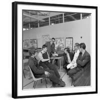 Radio Interview of Schoolboys on a Factory Visit, Stanley Tools, Sheffield, South Yorkshire, 1968-Michael Walters-Framed Photographic Print