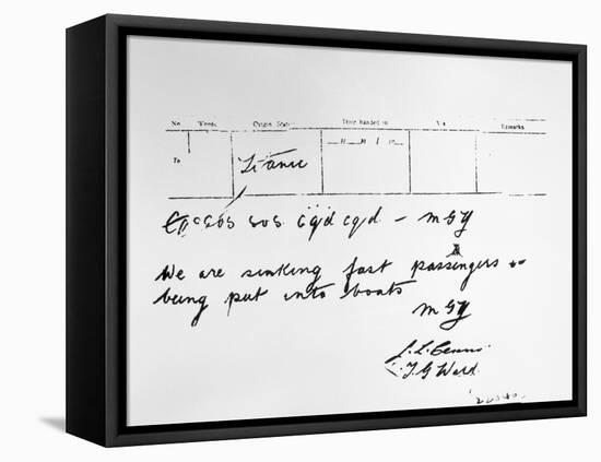 Radio Message from the S.S. Titanic-null-Framed Stretched Canvas