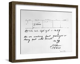 Radio Message from the S.S. Titanic-null-Framed Photographic Print