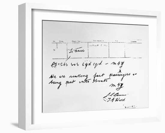 Radio Message from the S.S. Titanic-null-Framed Photographic Print