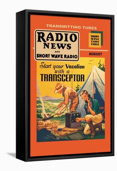 Radio News and Short Wave Radio: Start Your Vacation with a Transceptor-null-Framed Stretched Canvas