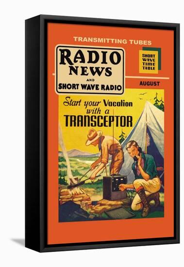 Radio News and Short Wave Radio: Start Your Vacation with a Transceptor-null-Framed Stretched Canvas