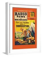 Radio News and Short Wave Radio: Start Your Vacation with a Transceptor-null-Framed Art Print