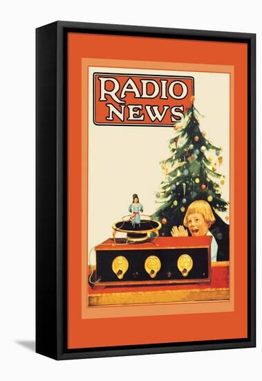 Radio News: Christmas-null-Framed Stretched Canvas