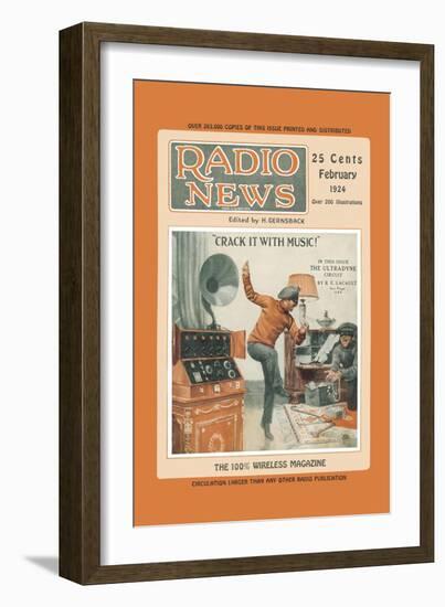 Radio News: Crack It with Music!-null-Framed Art Print