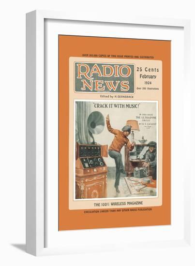 Radio News: Crack It with Music!-null-Framed Art Print