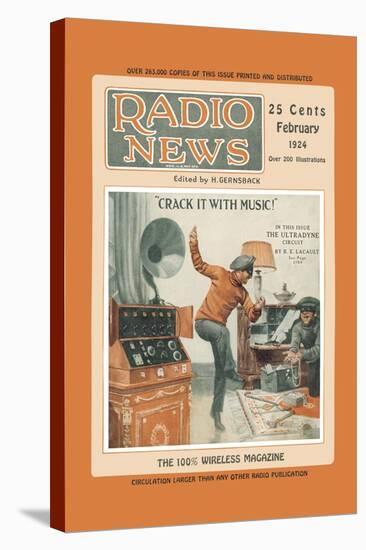 Radio News: Crack It with Music!-null-Stretched Canvas