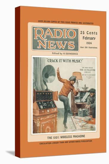 Radio News: Crack It with Music!-null-Stretched Canvas