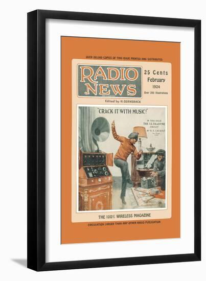 Radio News: Crack It with Music!-null-Framed Art Print