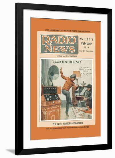 Radio News: Crack It with Music!-null-Framed Art Print