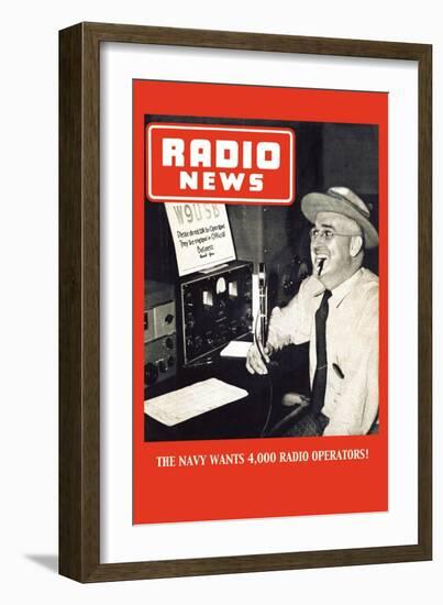 Radio News: The Navy Wants 4,000 Radio Operators!-null-Framed Art Print