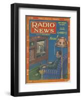 Radio News, Visions of the Future, Futuristic Radios Magazine, USA, 1928-null-Framed Giclee Print