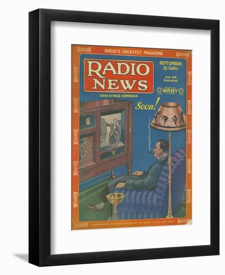 Radio News, Visions of the Future, Futuristic Radios Magazine, USA, 1928-null-Framed Giclee Print