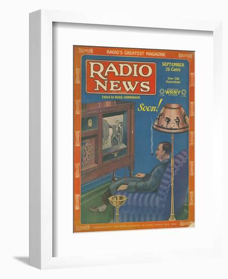 Radio News, Visions of the Future, Futuristic Radios Magazine, USA, 1928-null-Framed Giclee Print