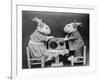 Radio Rabbits-null-Framed Premium Photographic Print
