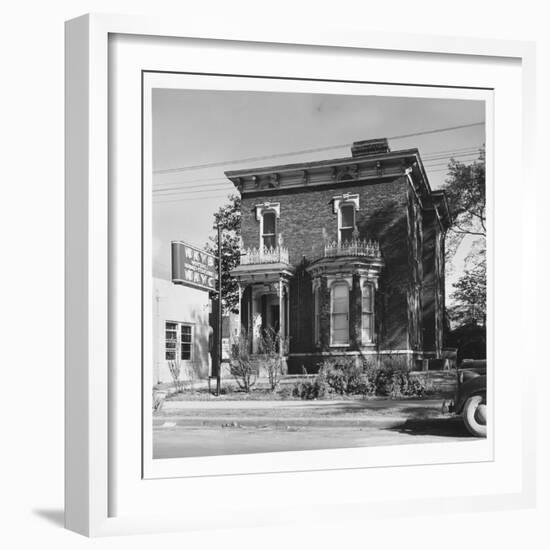 Radio Station Wkyb, Housed in a Victorian Brick Building and Owned by Edwin J. Paxton and Son Edwin-Walker Evans-Framed Photographic Print